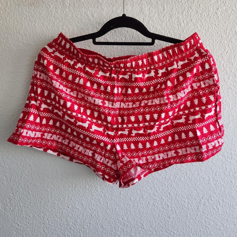 Victoria Secret Pink Red Boxer Shorts, Size M